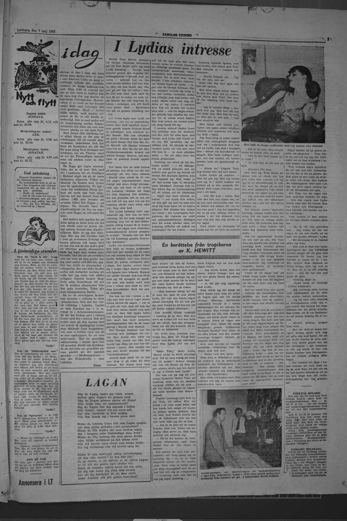 Laholms Tidning Lördag 7 maj 1955, sida 7