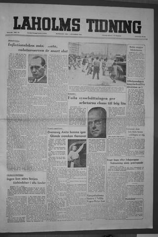 Förstasidan, Måndag 7 november 1955