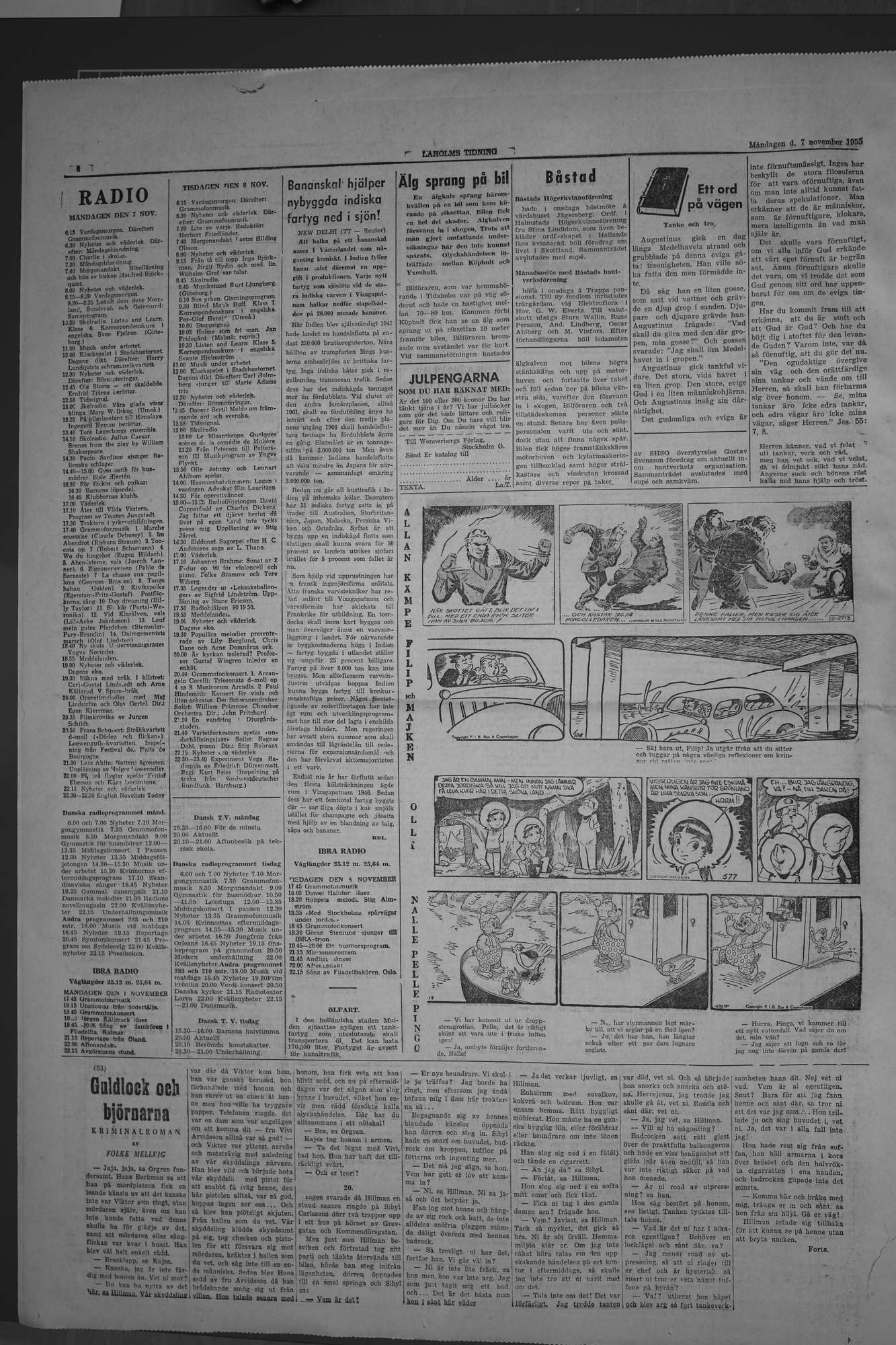 Laholms Tidning Måndag 7 november 1955, sida 6