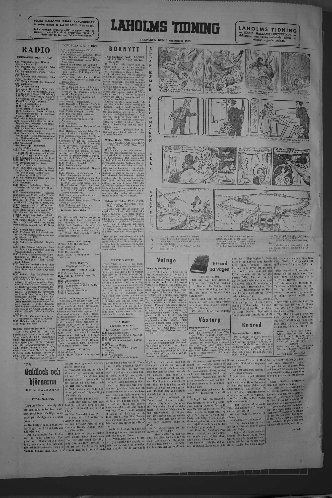 Laholms Tidning Fredag 7 oktober 1955, sida 8
