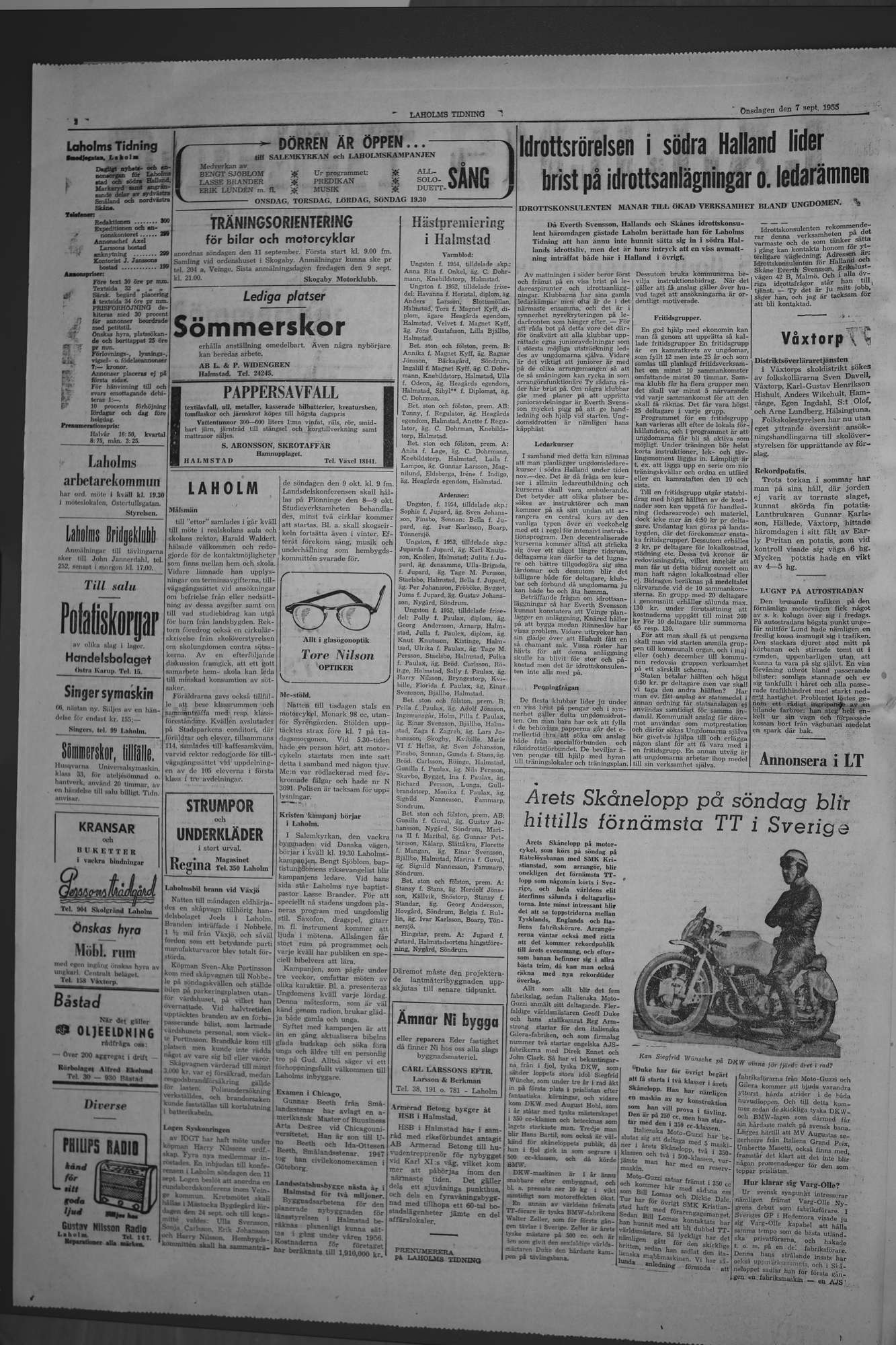 Laholms Tidning Onsdag 7 september 1955, sida 2