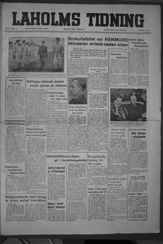 Förstasidan, Tisdag 8 april 1952