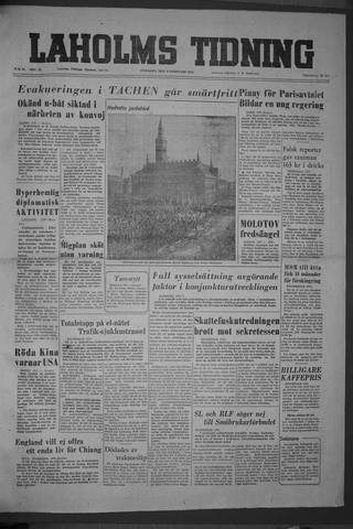 Förstasidan, Tisdag 8 februari 1955