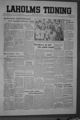 Förstasidan, Fredag 8 juli 1955