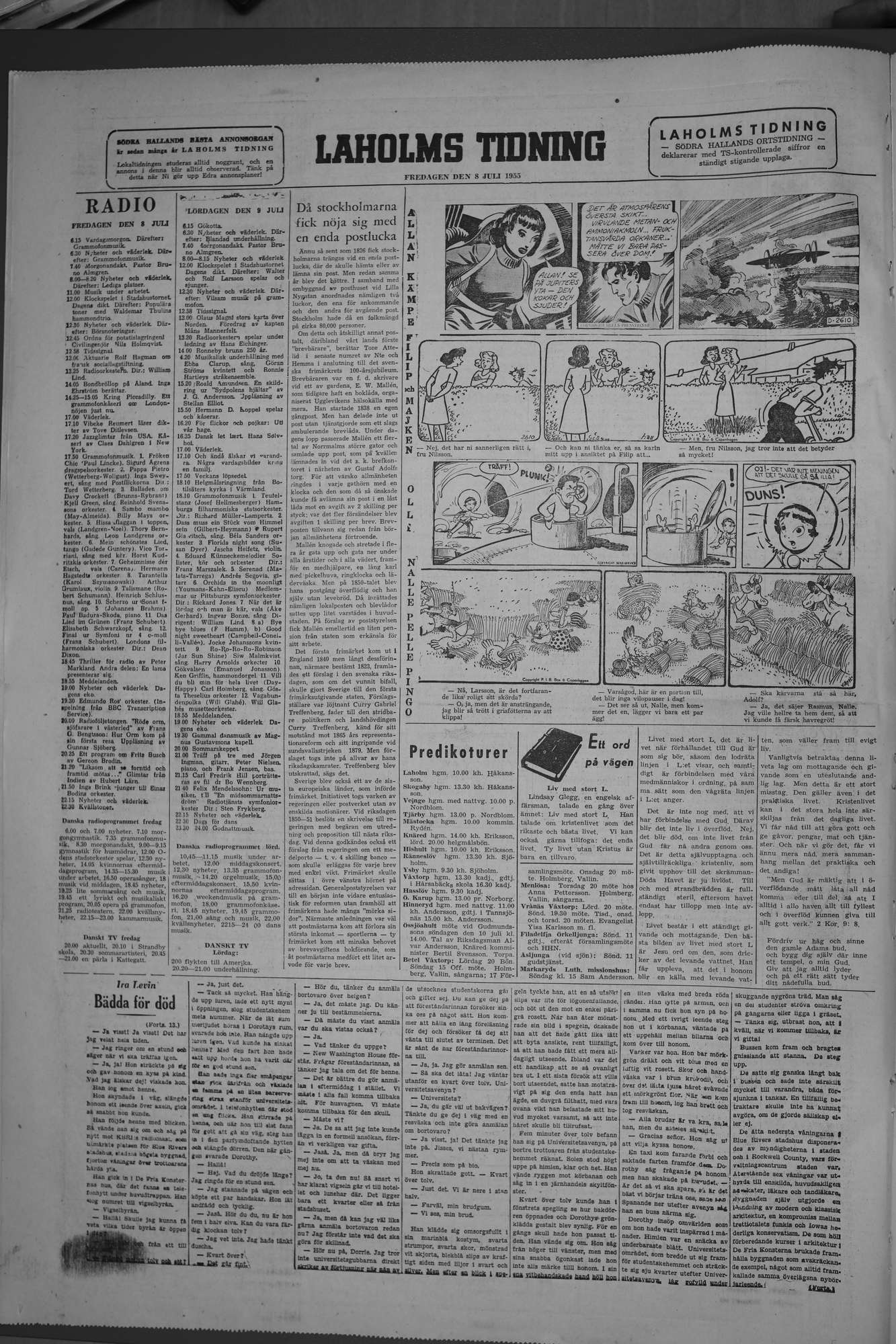 Laholms Tidning Fredag 8 juli 1955, sida 8