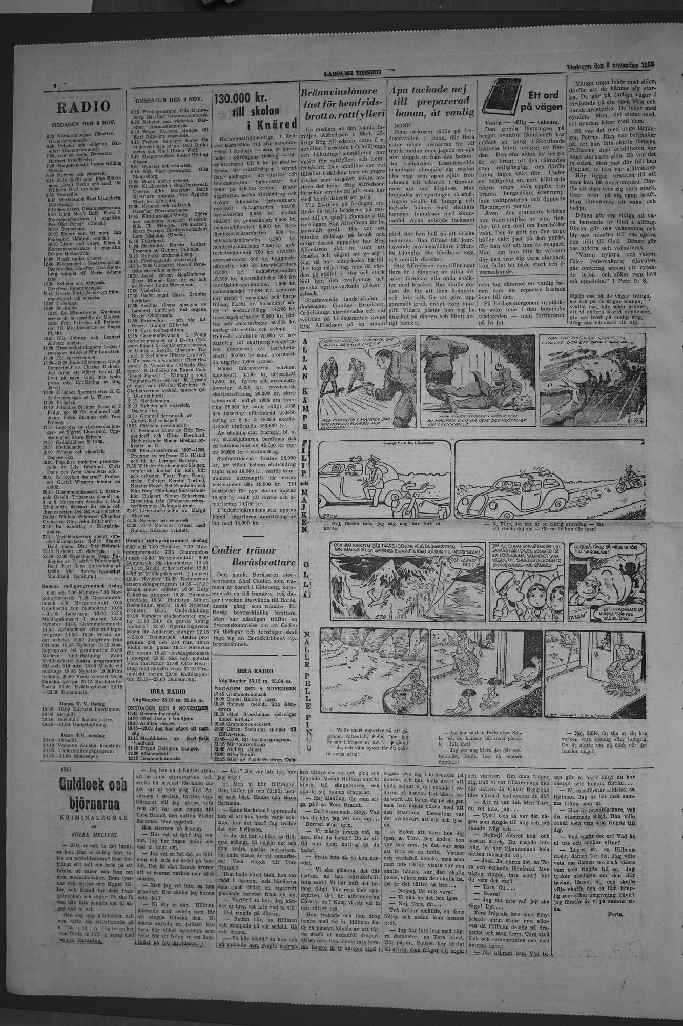 Laholms Tidning Tisdag 8 november 1955, sida 6