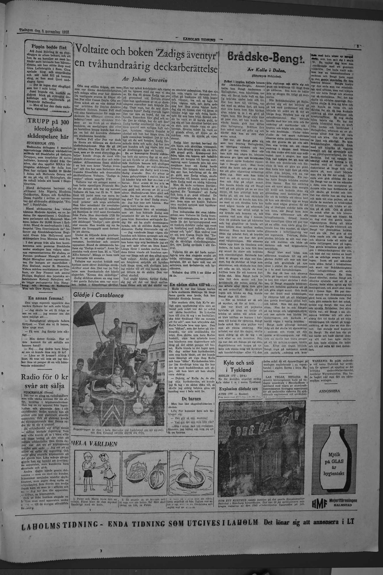 Laholms Tidning Tisdag 8 november 1955, sida 7