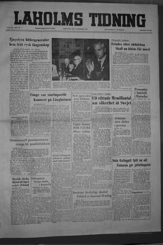 Förstasidan, Lördag 8 oktober 1955