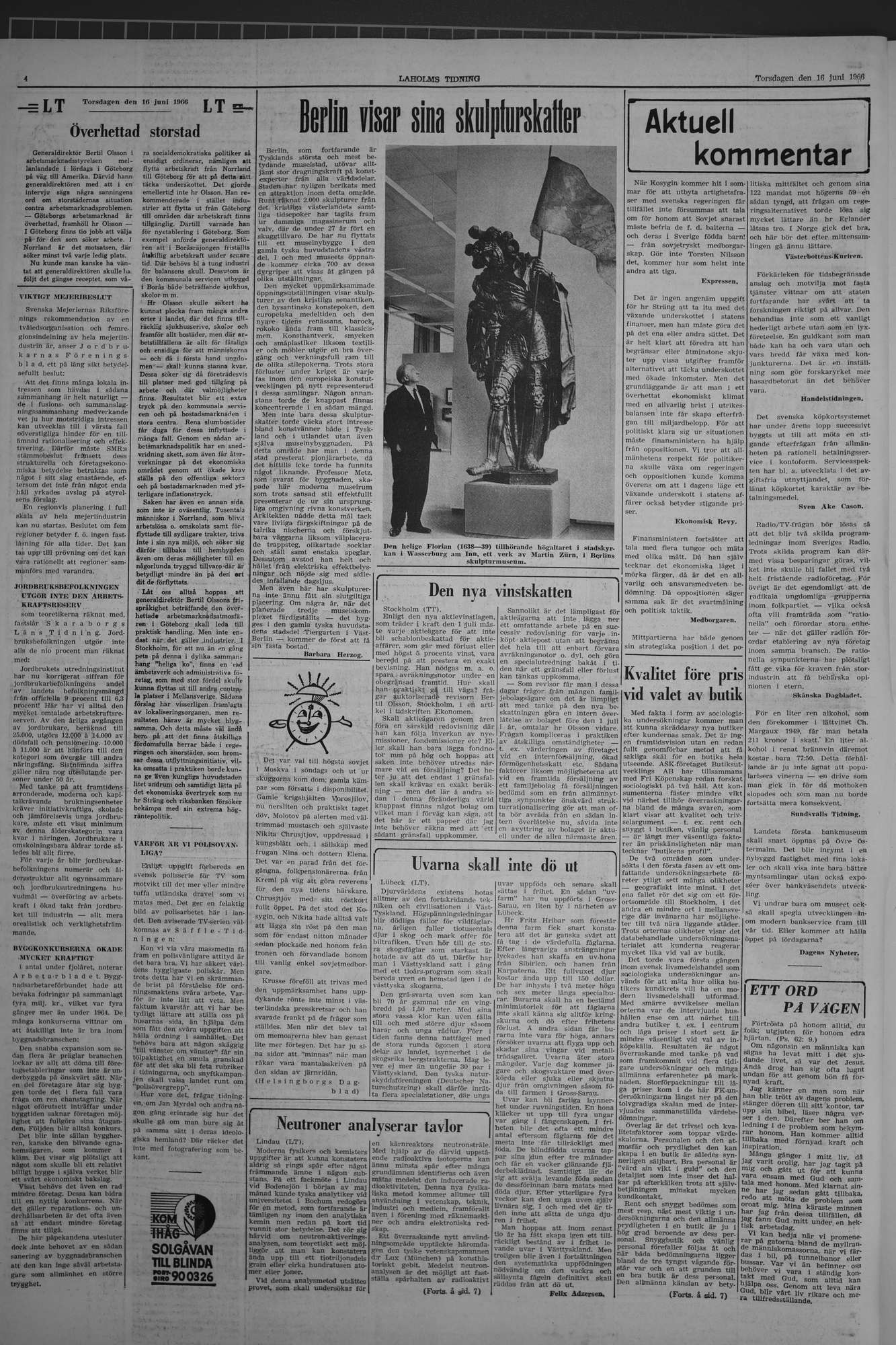 Laholms Tidning Torsdag 16 juni 1966, sida 4