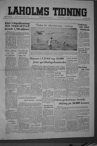 Förstasidan, Lördag 9 juli 1955
