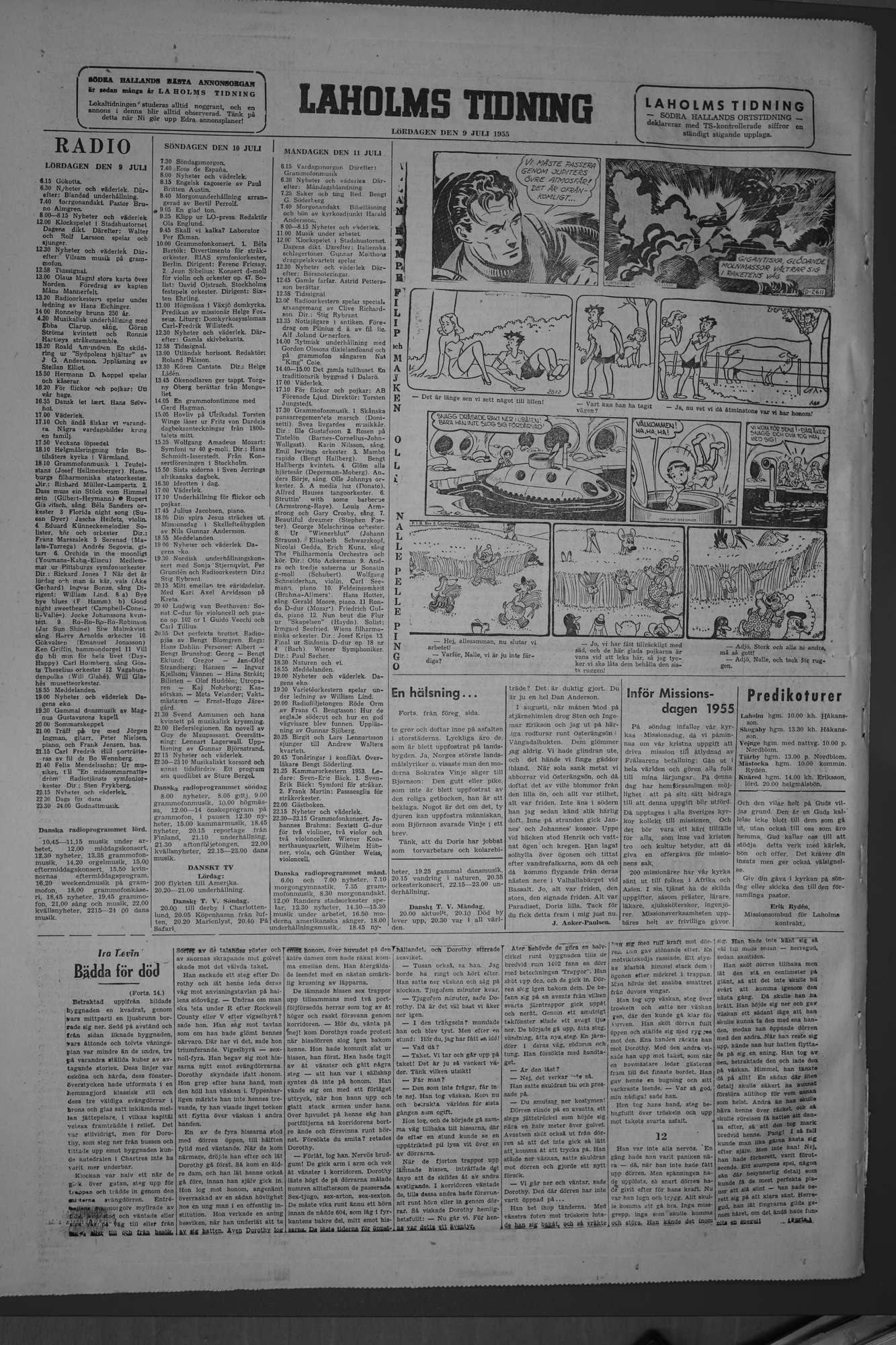 Laholms Tidning Lördag 9 juli 1955, sida 8