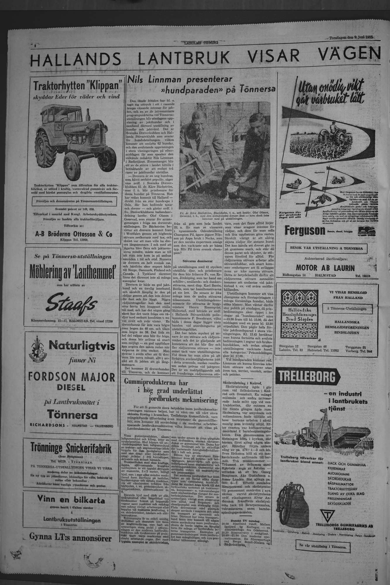 Laholms Tidning Torsdag 9 juni 1955, sida 4