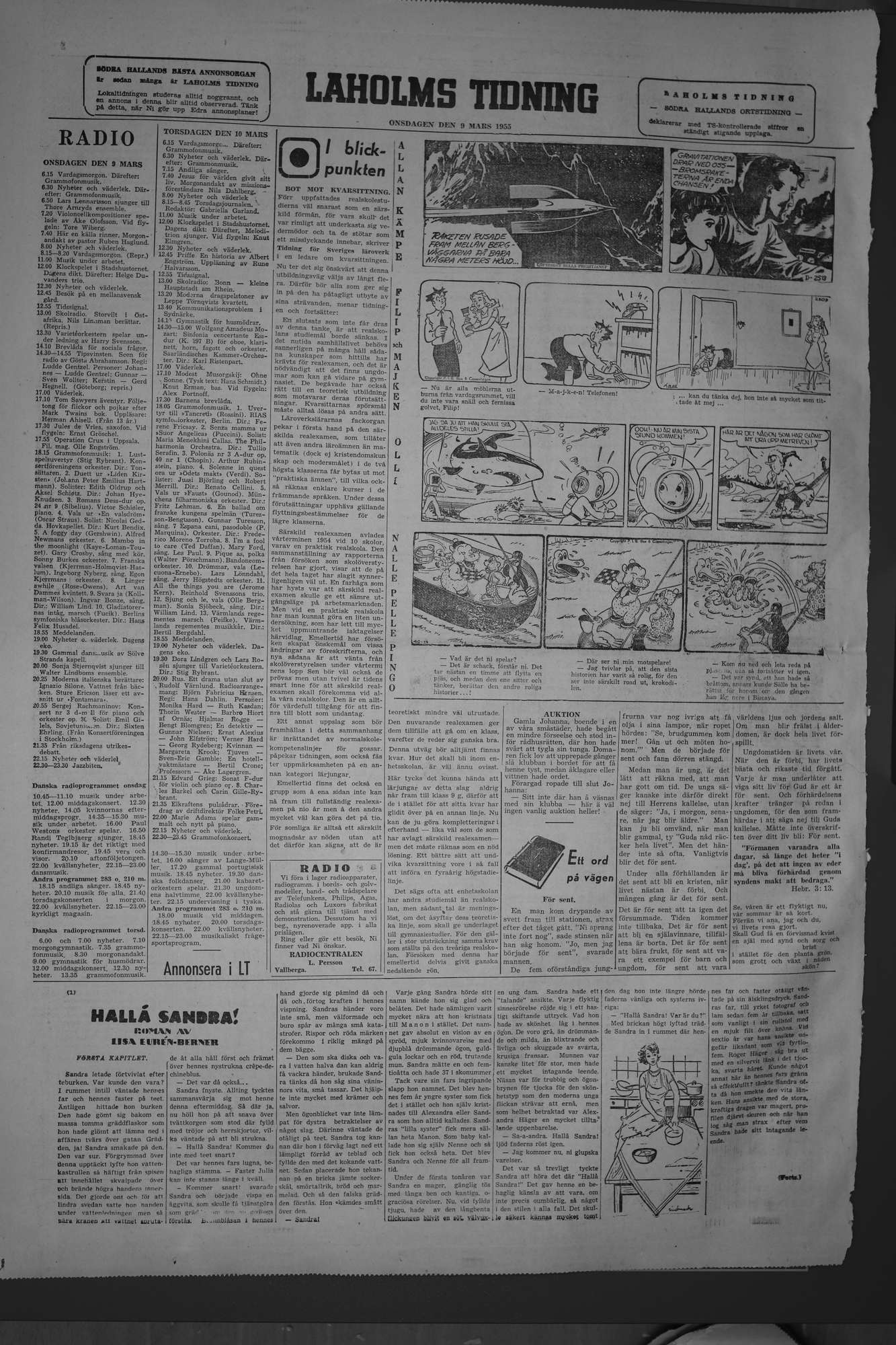 Laholms Tidning Onsdag 9 mars 1955, sida 6