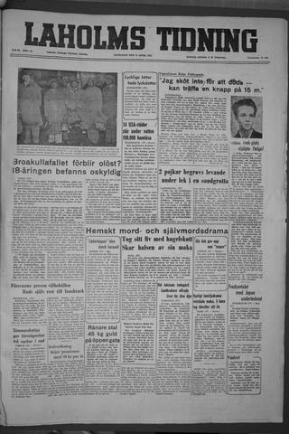 Förstasidan, Onsdag 16 april 1952