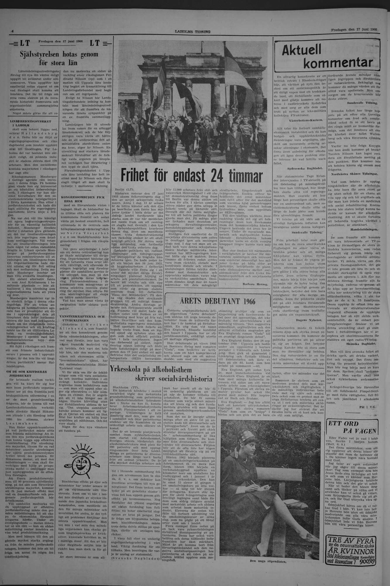 Laholms Tidning Fredag 17 juni 1966, sida 4