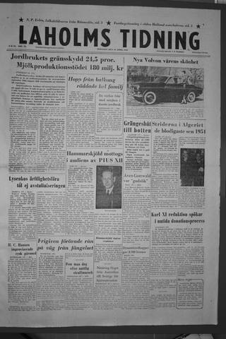 Förstasidan, Tisdag 10 april 1956