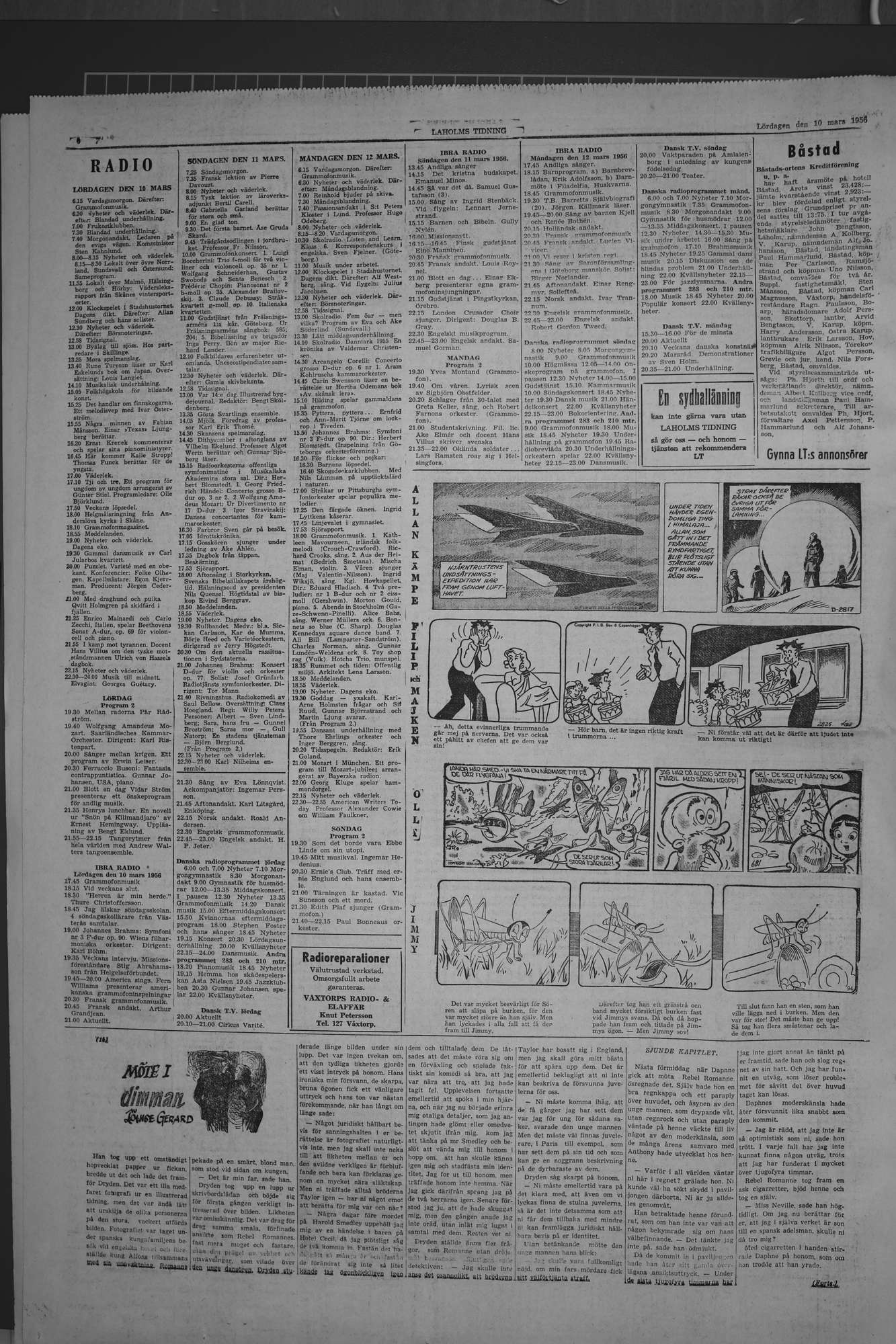 Laholms Tidning Lördag 10 mars 1956, sida 6