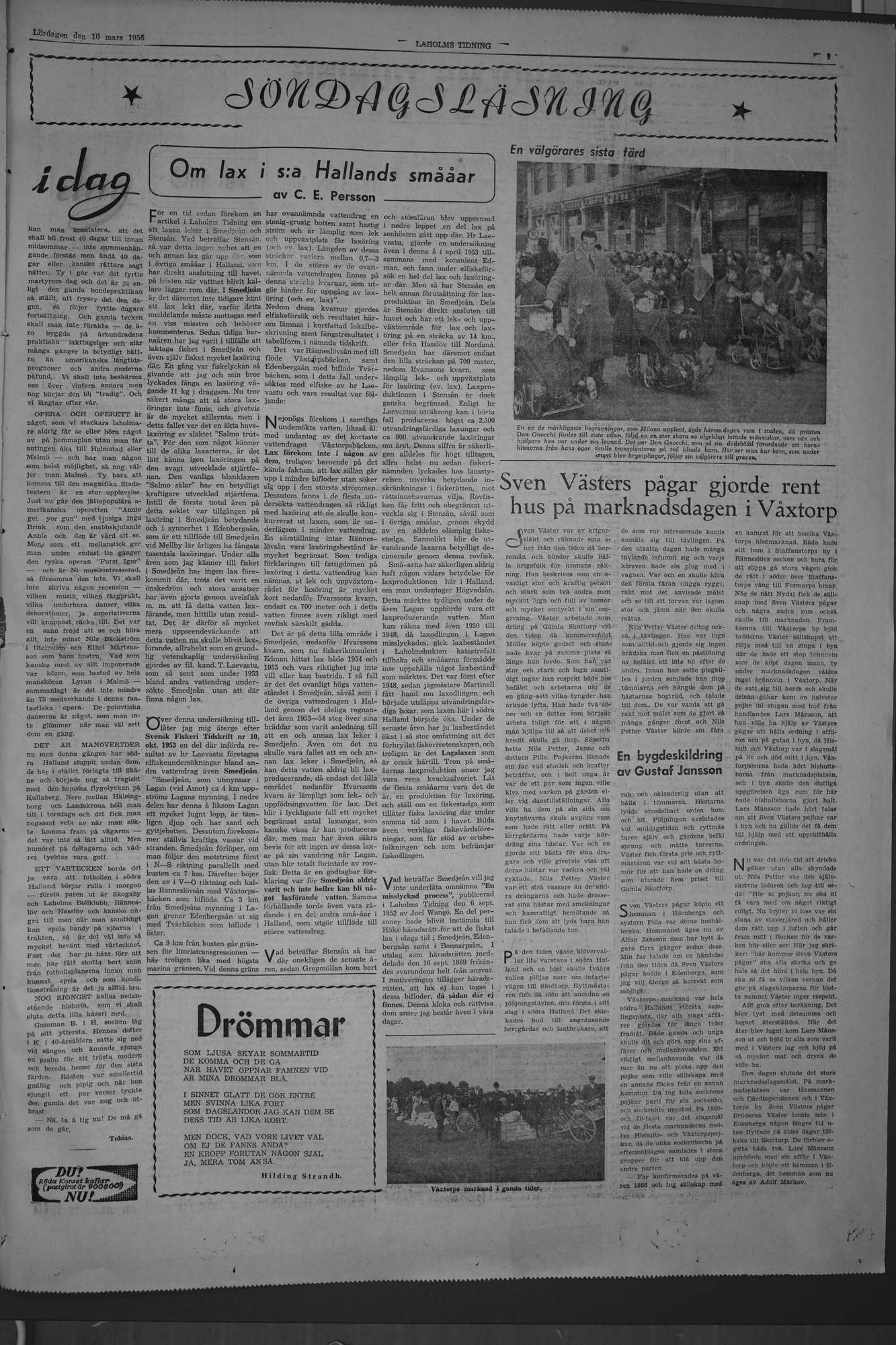 Laholms Tidning Lördag 10 mars 1956, sida 7