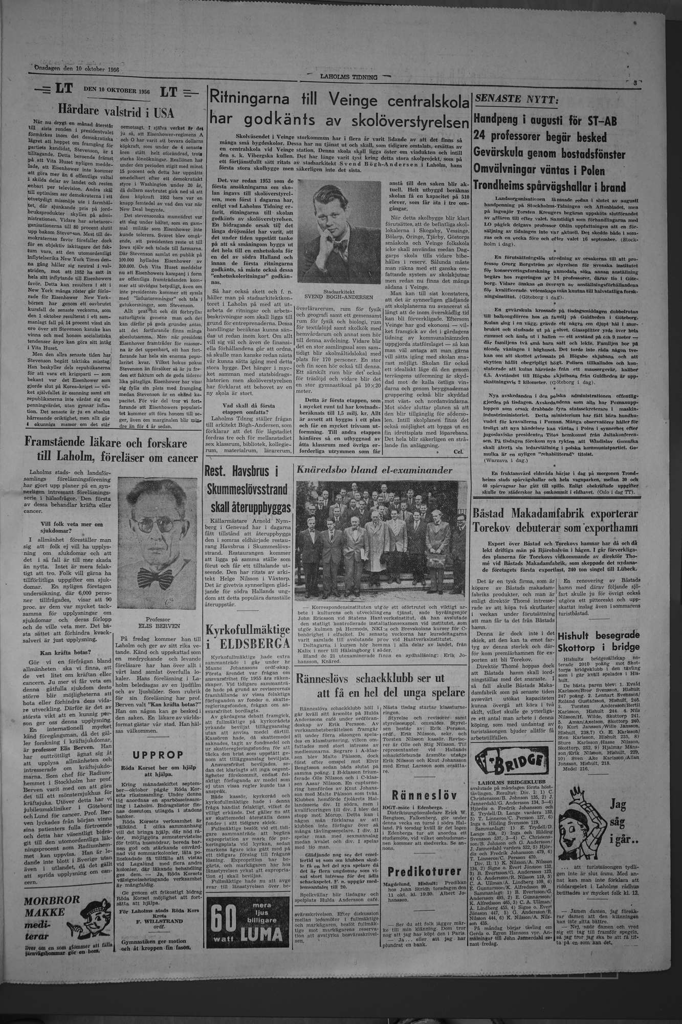 Laholms Tidning Onsdag 10 oktober 1956, sida 3