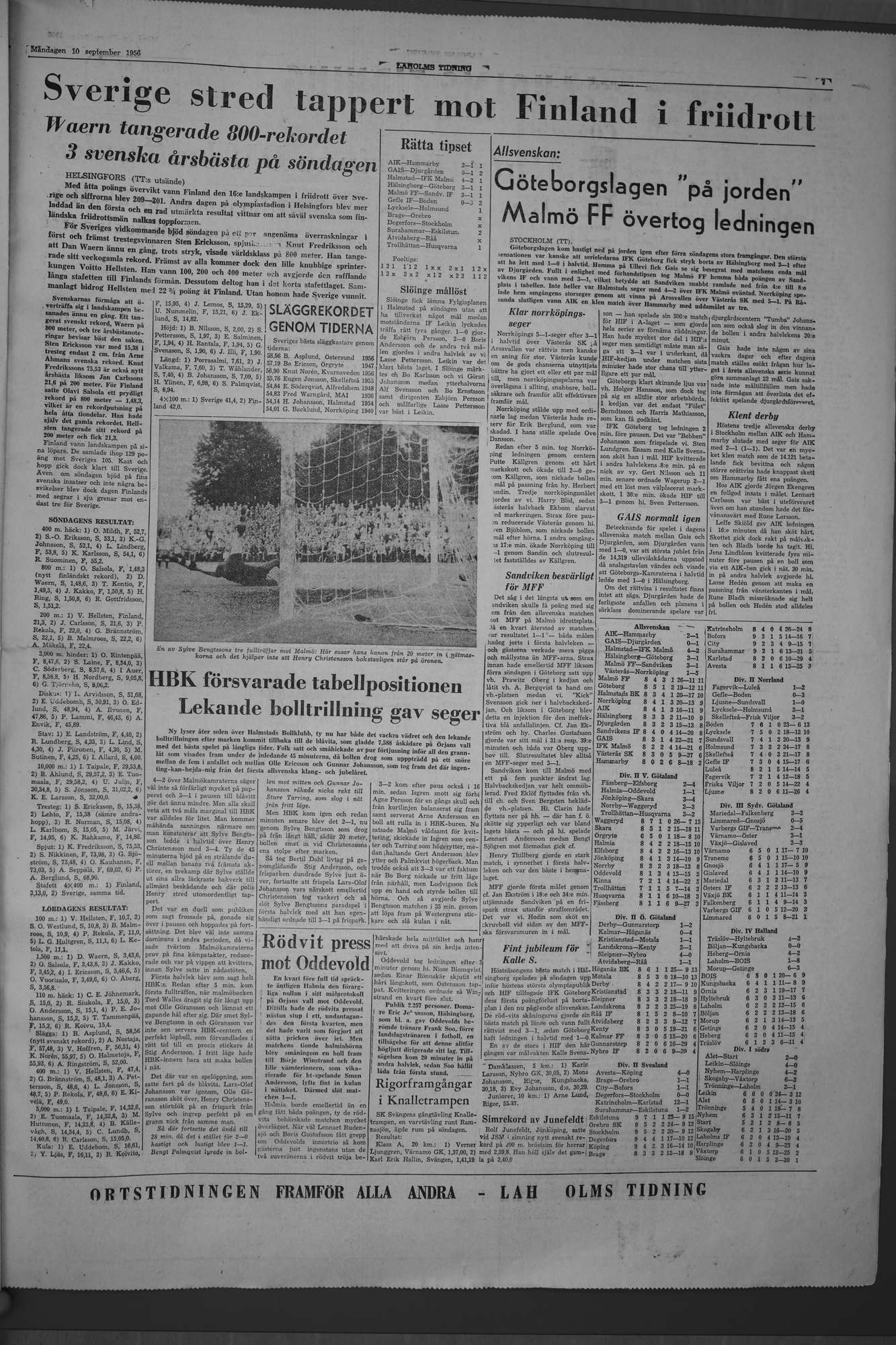 Laholms Tidning Måndag 10 september 1956, sida 7