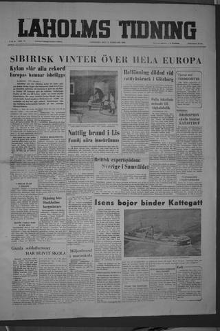 Förstasidan, Lördag 11 februari 1956