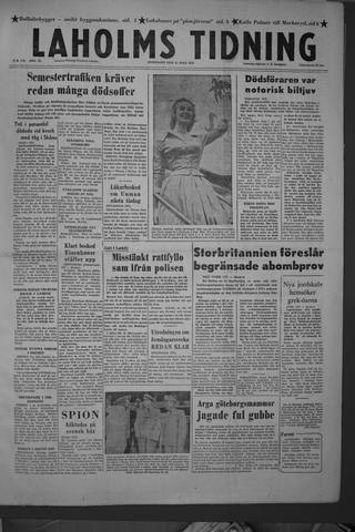 Förstasidan, Onsdag 11 juli 1956
