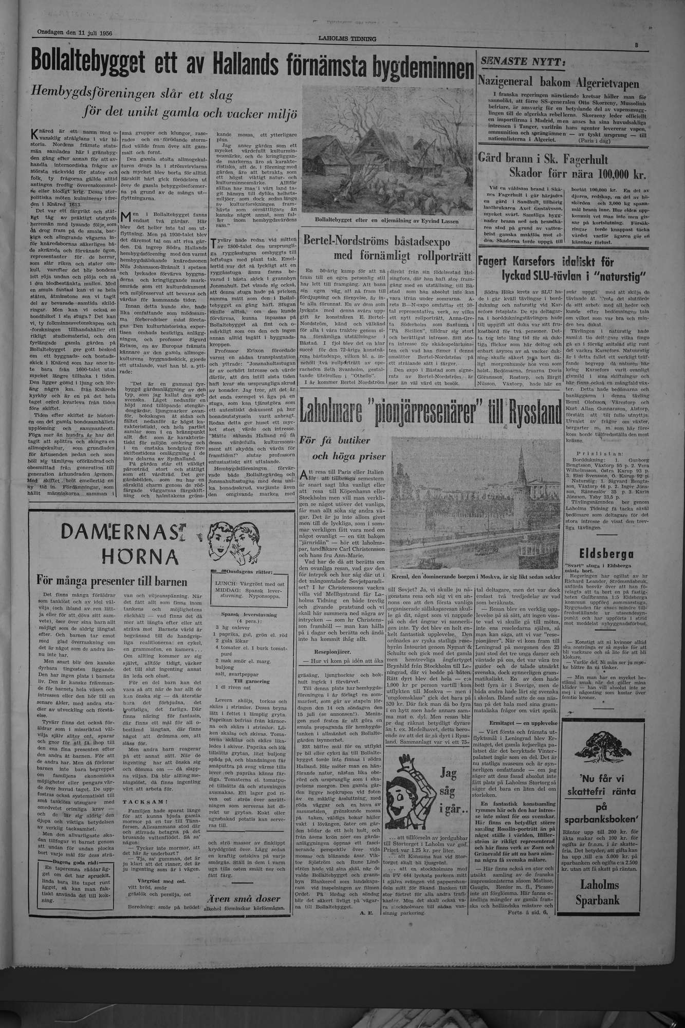 Laholms Tidning Onsdag 11 juli 1956, sida 3