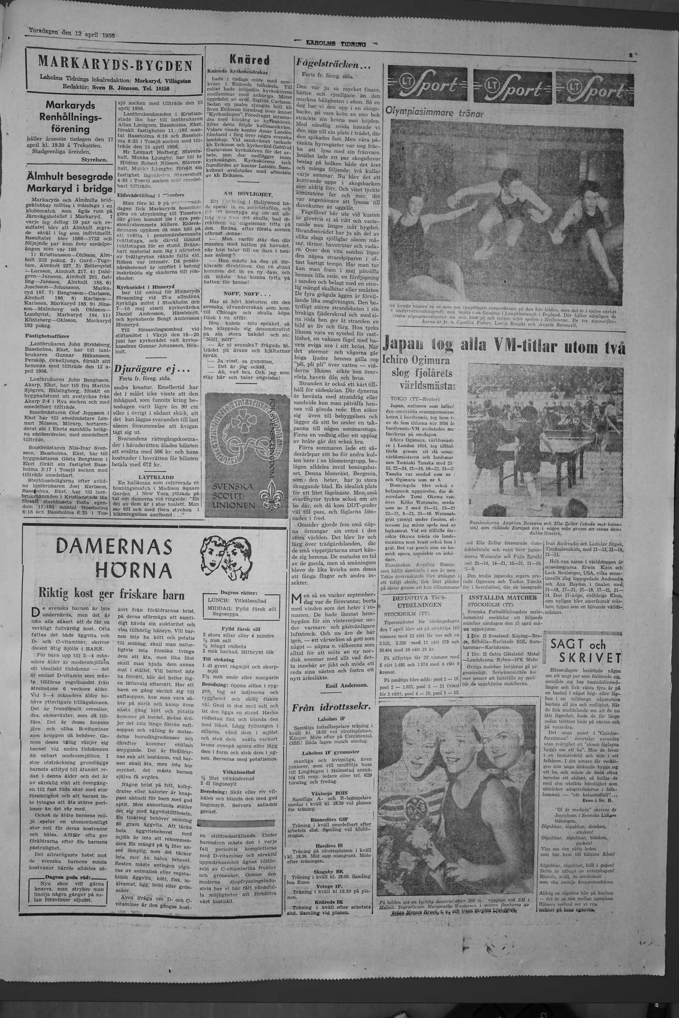 Laholms Tidning Torsdag 12 april 1956, sida 5