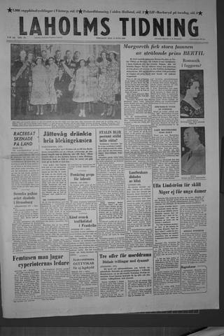Förstasidan, Tisdag 12 juni 1956