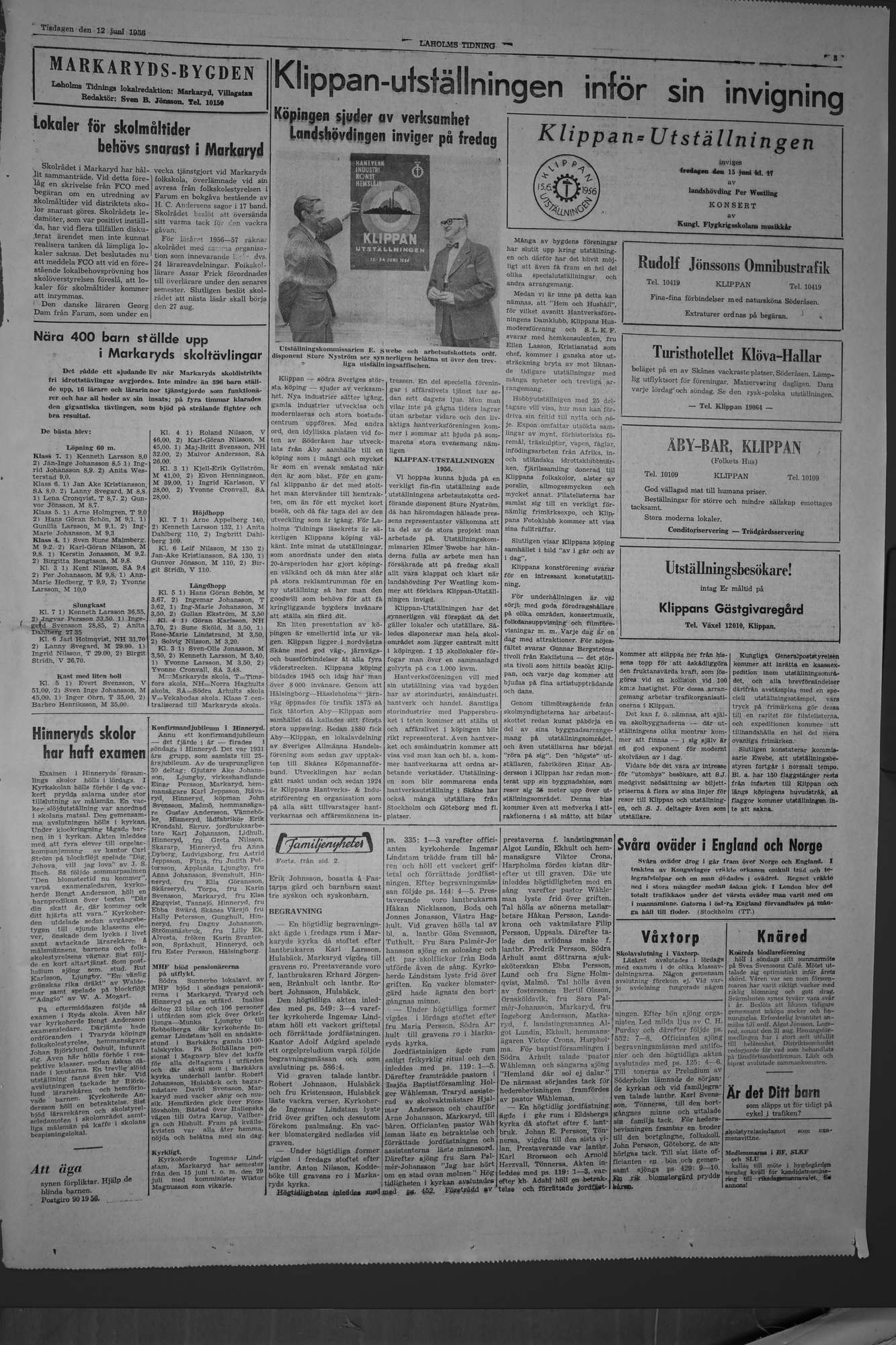 Laholms Tidning Tisdag 12 juni 1956, sida 5