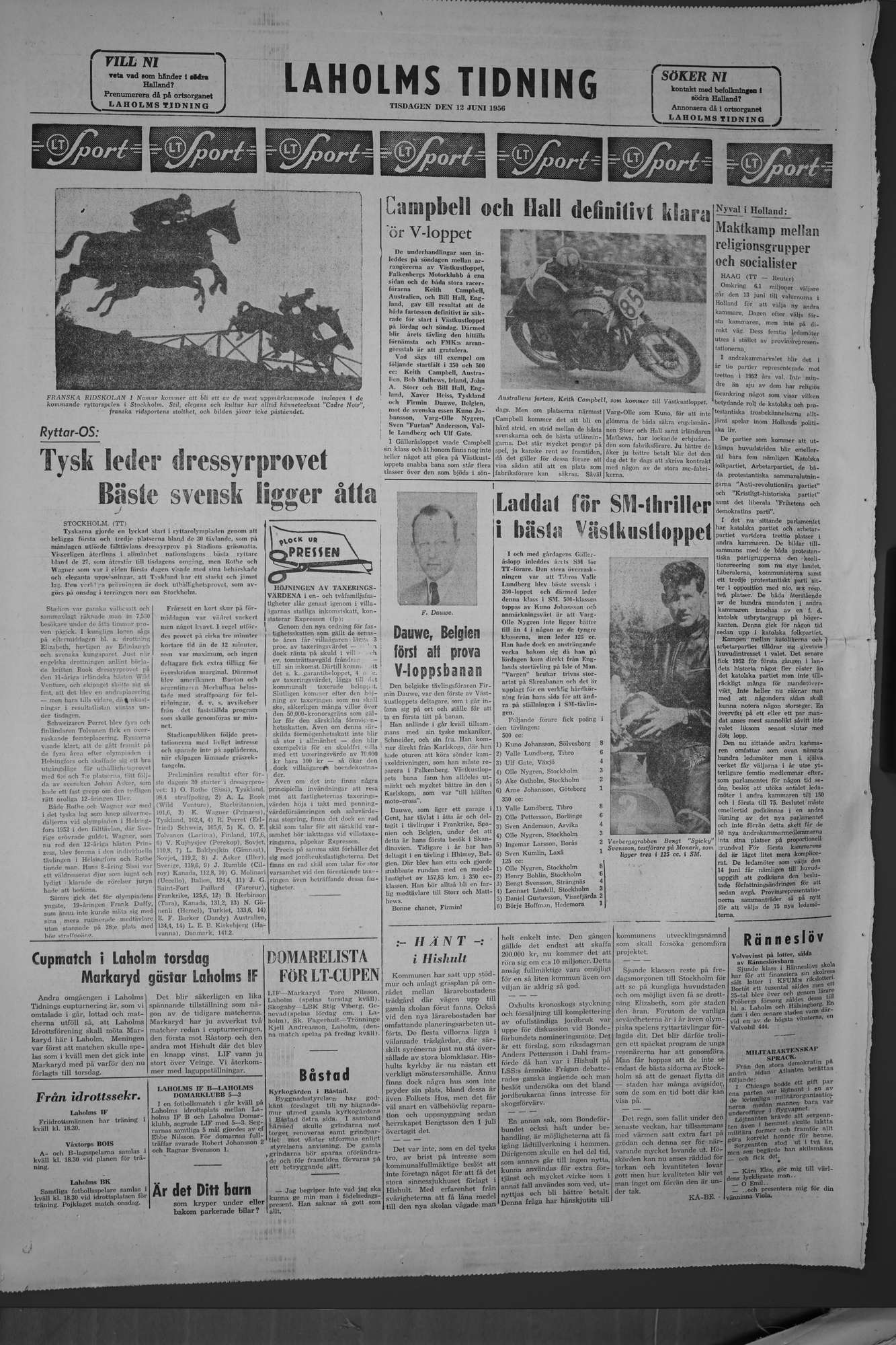 Laholms Tidning Tisdag 12 juni 1956, sida 6