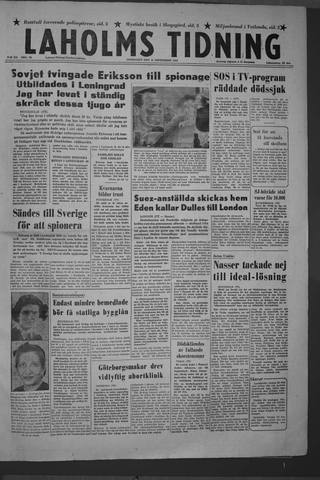 Förstasidan, Onsdag 12 september 1956