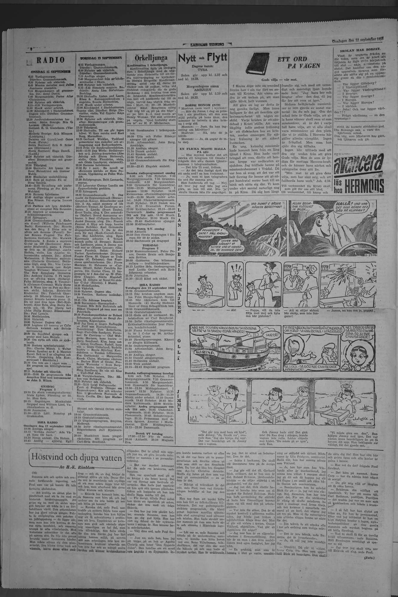 Laholms Tidning Onsdag 12 september 1956, sida 6