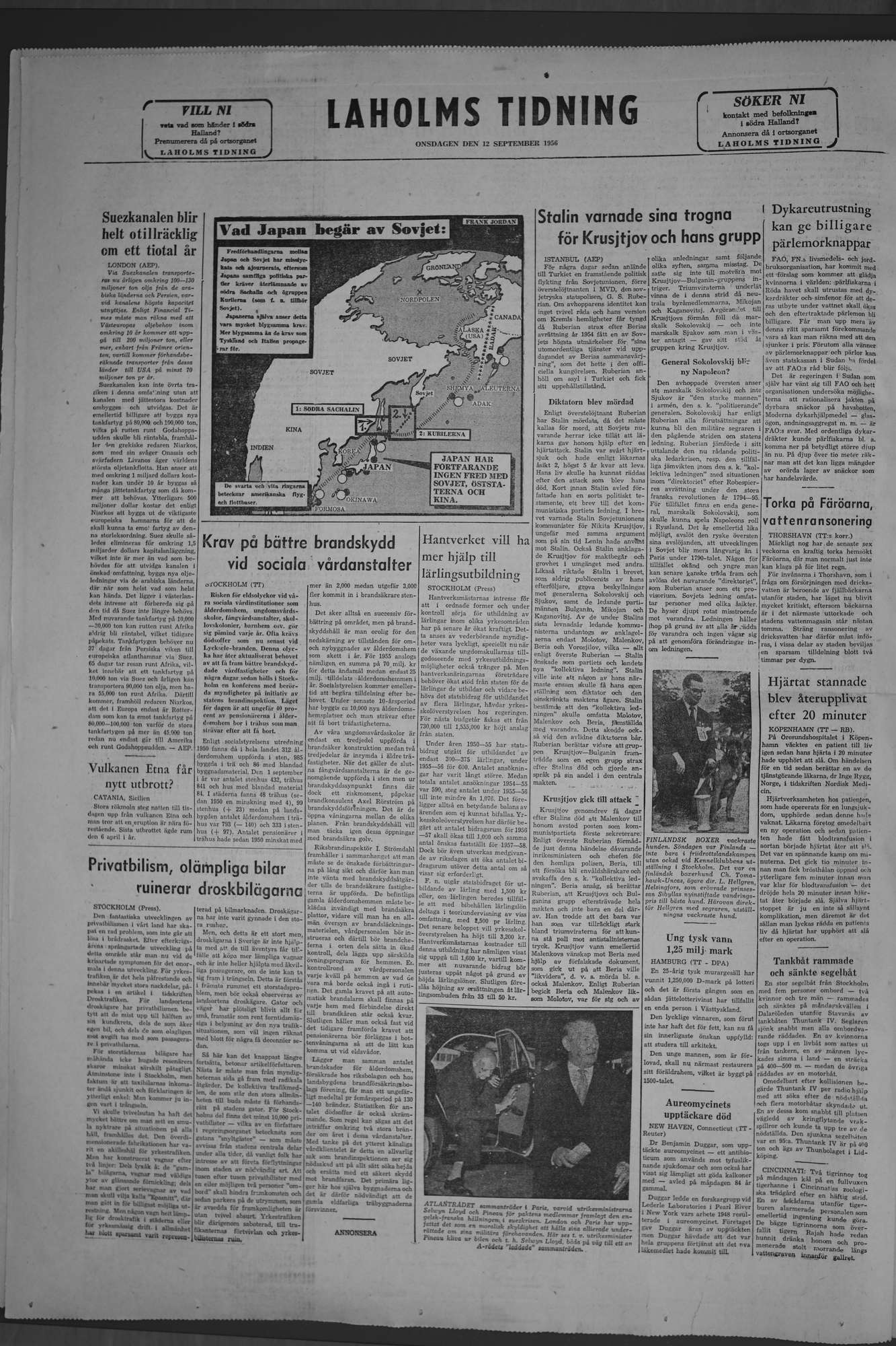 Laholms Tidning Onsdag 12 september 1956, sida 8