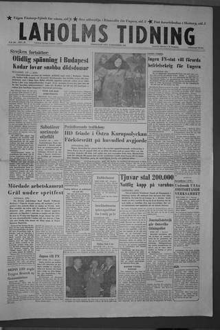 Förstasidan, Torsdag 13 december 1956