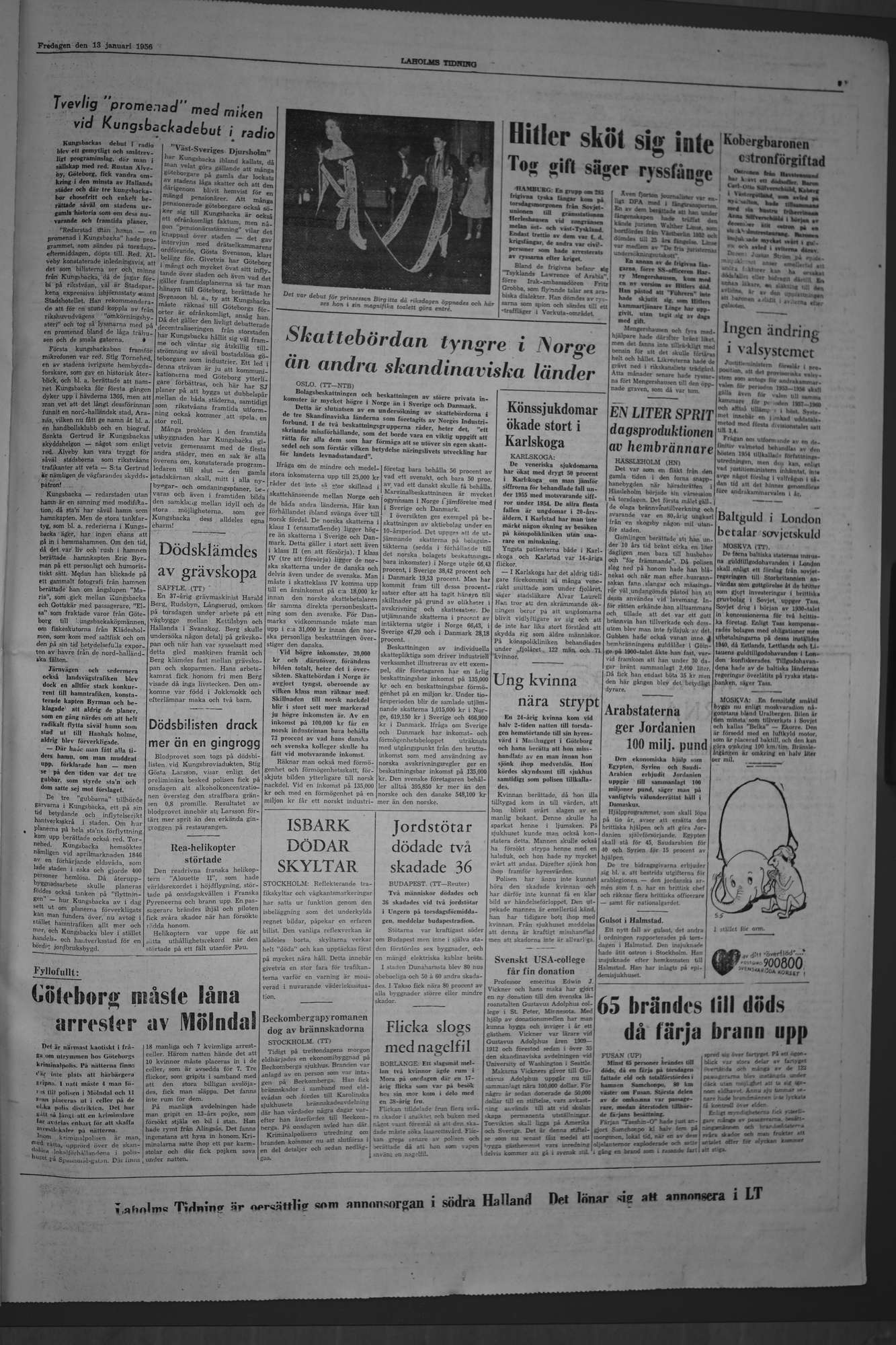 Laholms Tidning Fredag 13 januari 1956, sida 5