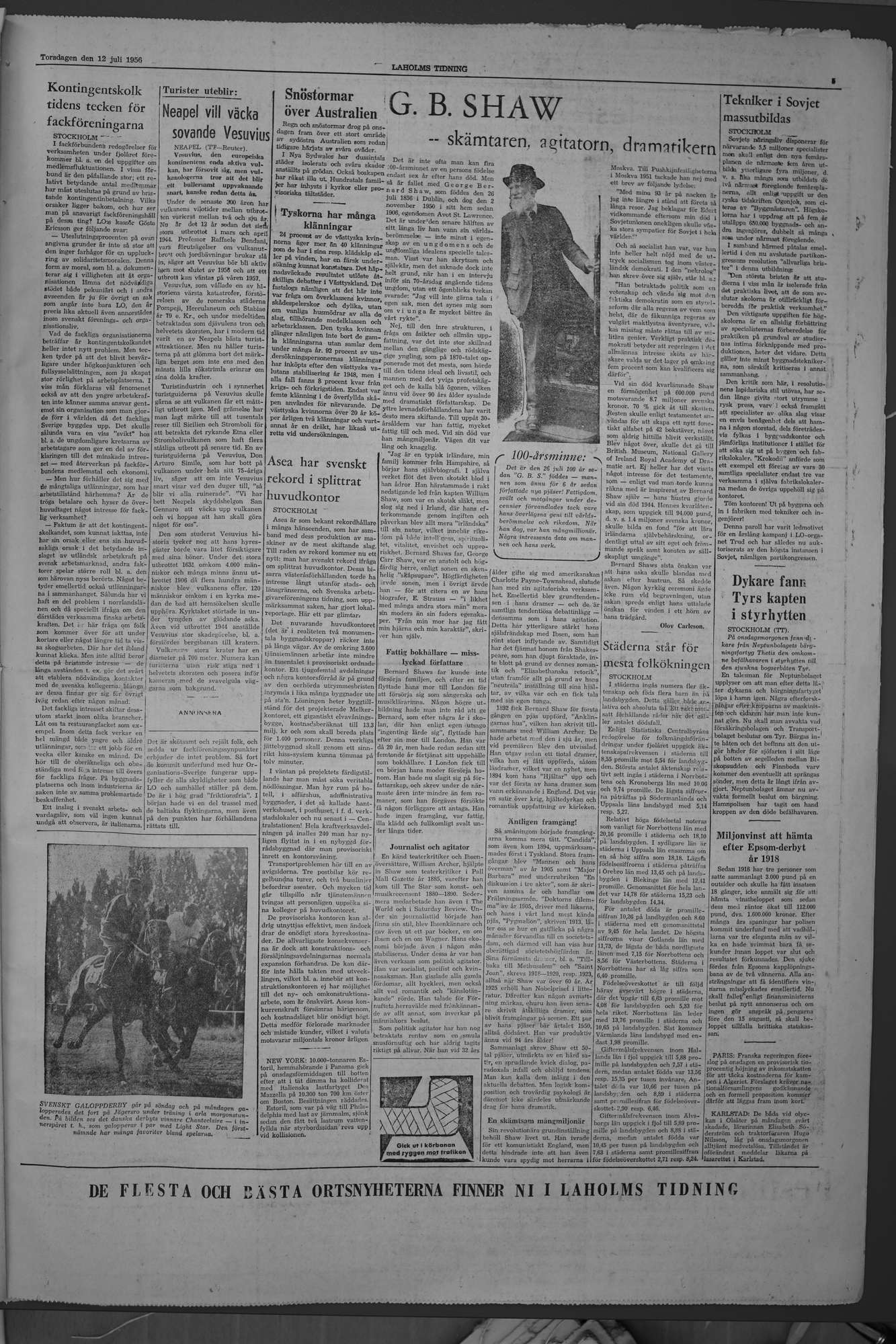 Laholms Tidning Fredag 13 juli 1956, sida 5