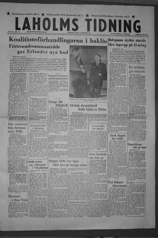 Förstasidan, Lördag 13 oktober 1956