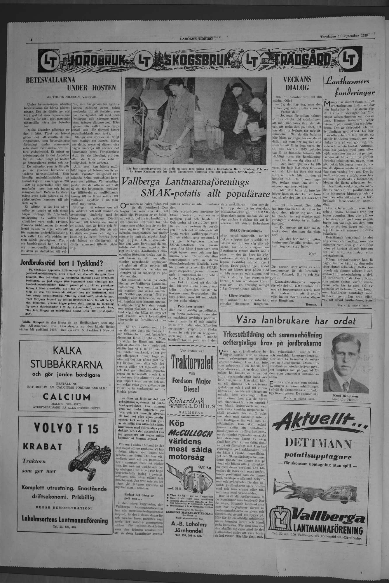 Laholms Tidning Torsdag 13 september 1956, sida 4