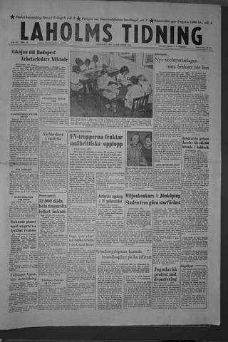 Förstasidan, Fredag 14 december 1956
