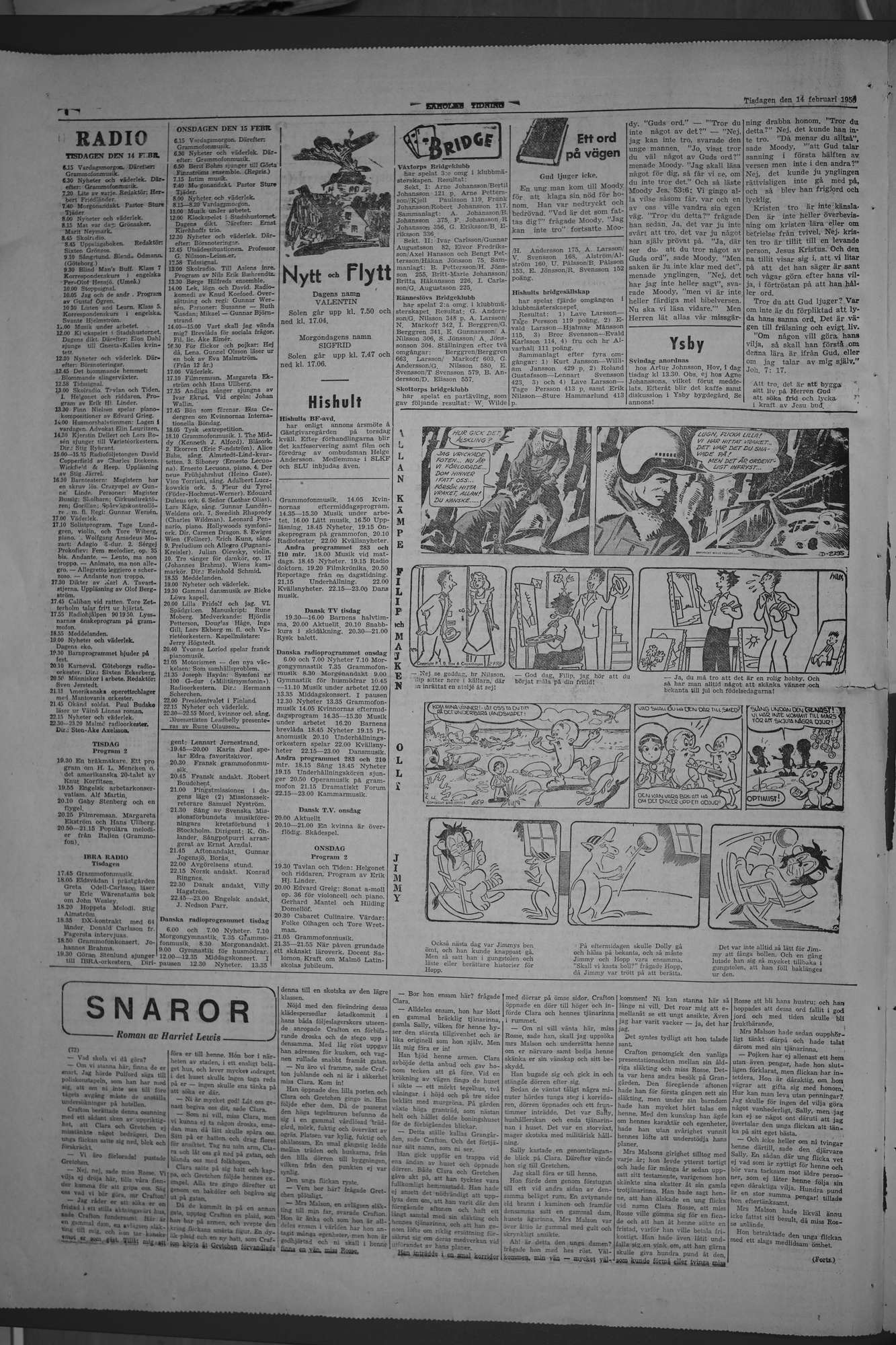 Laholms Tidning Tisdag 14 februari 1956, sida 4