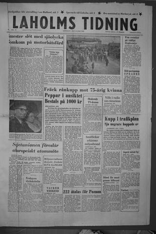 Förstasidan, Lördag 14 juli 1956