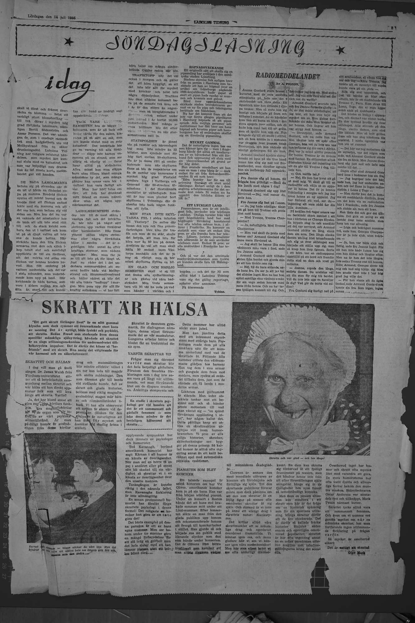 Laholms Tidning Lördag 14 juli 1956, sida 7