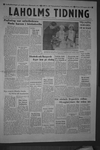 Förstasidan, Torsdag 14 juni 1956