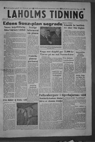 Förstasidan, Fredag 14 september 1956