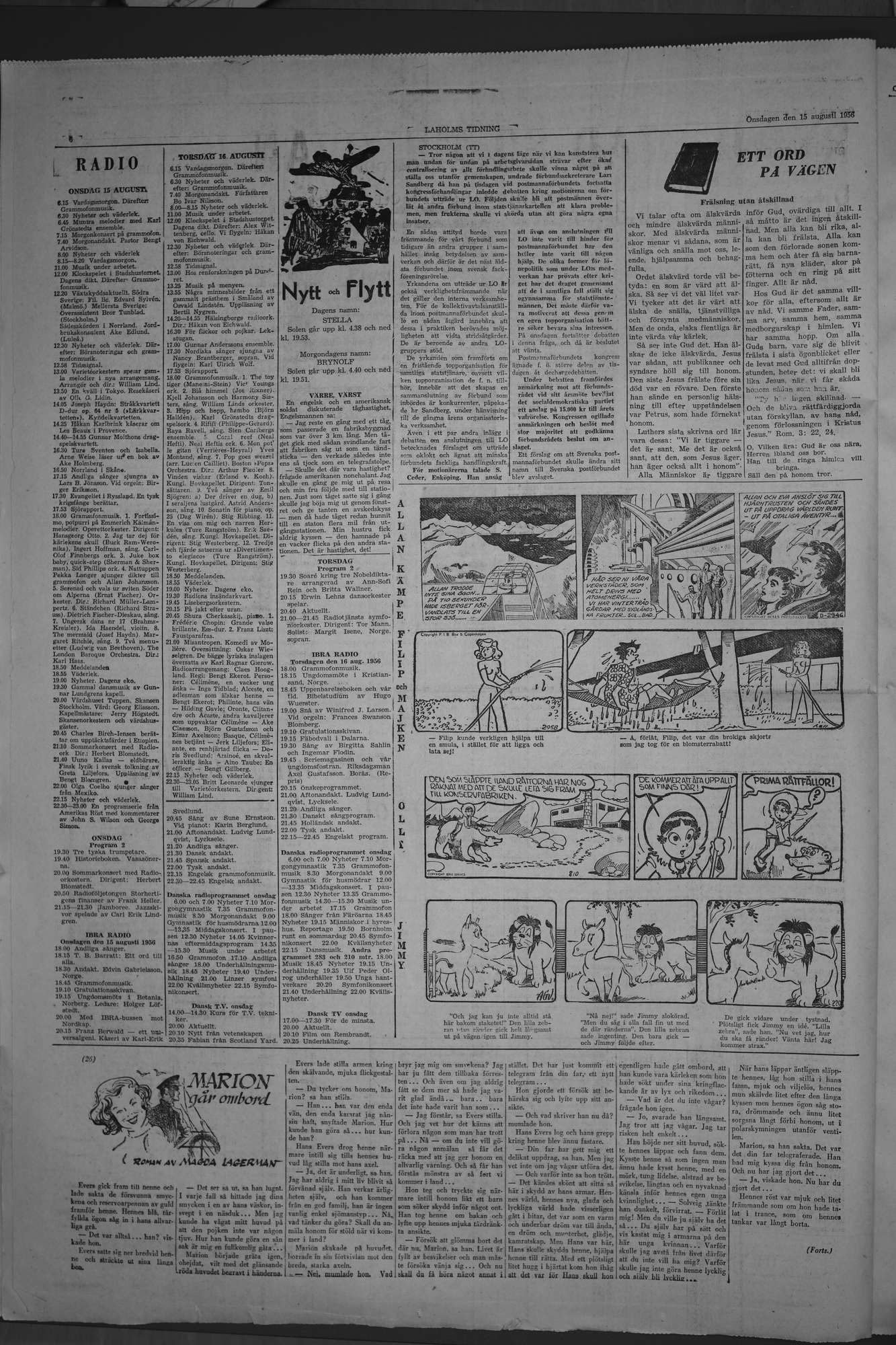Laholms Tidning Onsdag 15 augusti 1956, sida 6