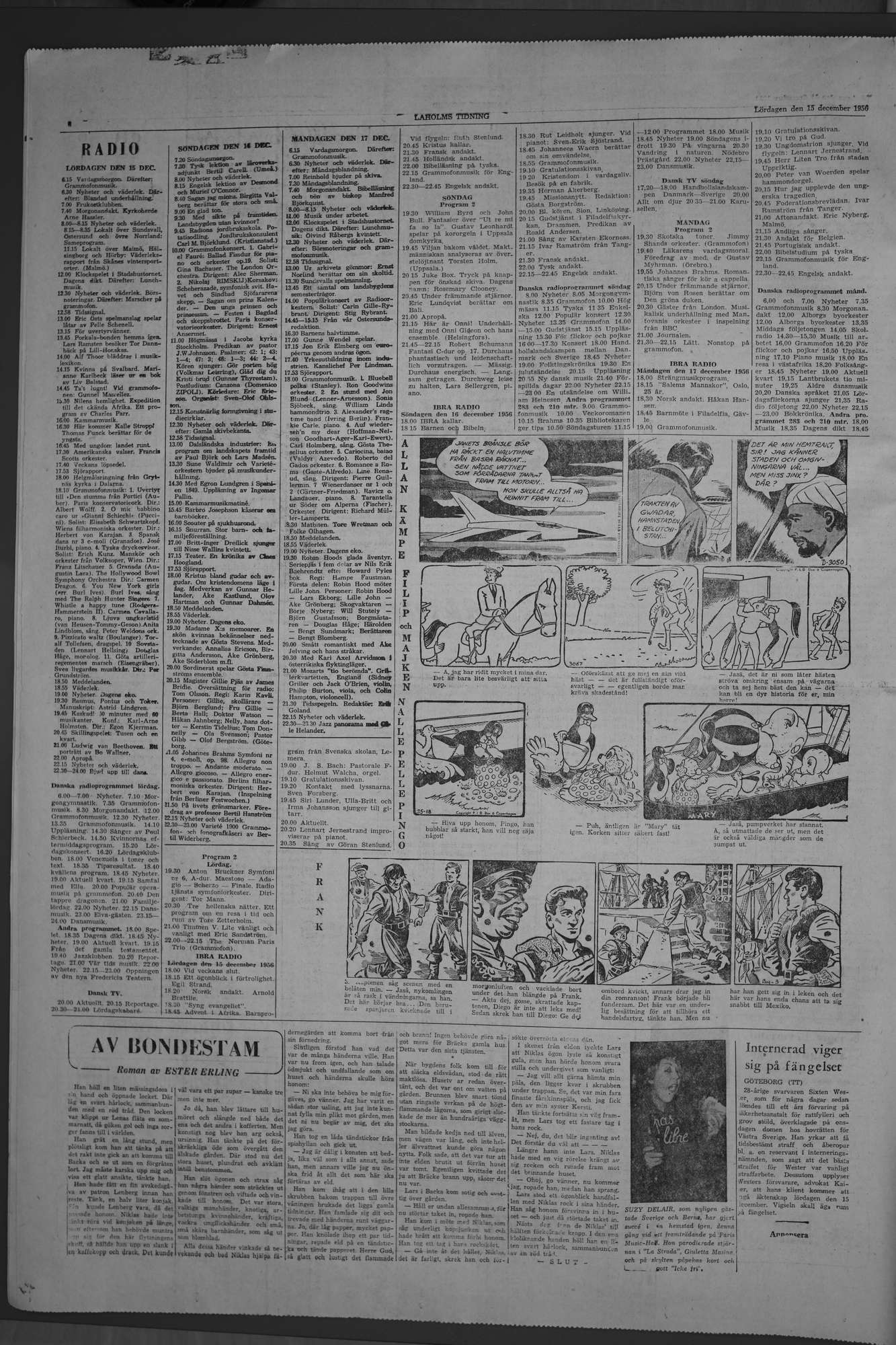 Laholms Tidning Lördag 15 december 1956, sida 6