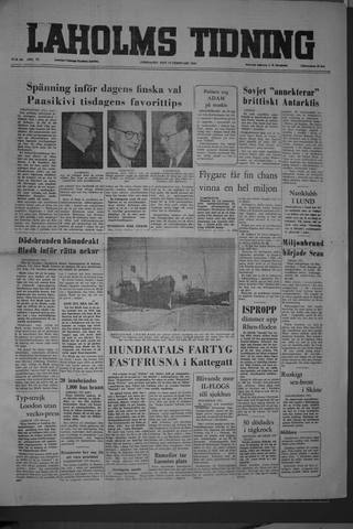 Förstasidan, Onsdag 15 februari 1956