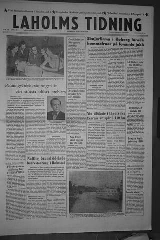 Förstasidan, Fredag 15 juni 1956