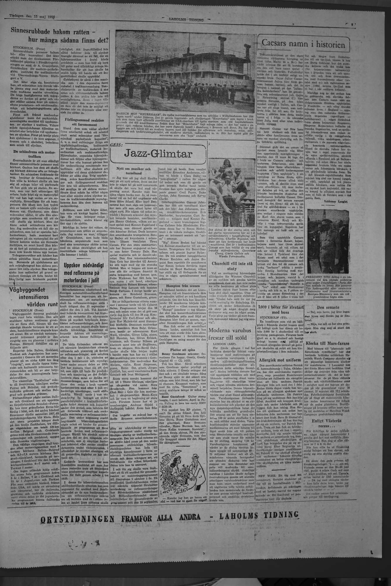 Laholms Tidning Tisdag 15 maj 1956, sida 7